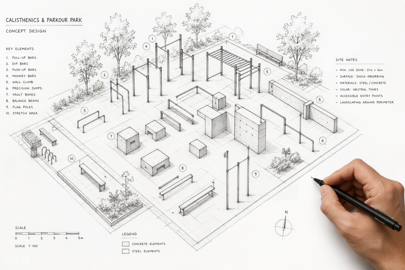Boceto de la idea de un proyecto a la medida